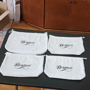 Brighton White Drawstring Dust Cover Bag Set - 4 Pieces